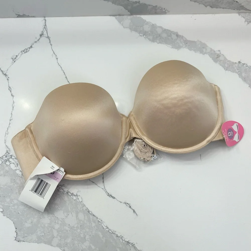 38D Maidenform 09455 Custom Lift Strapless Bra Convertible Straps Latte - Picture 2 of 8